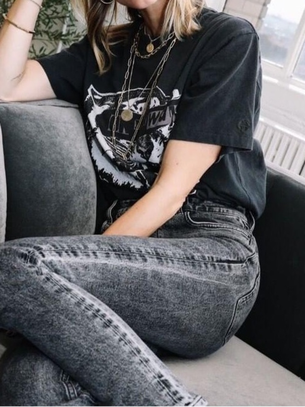Anine Bing Lili Tee Tiger Eyes